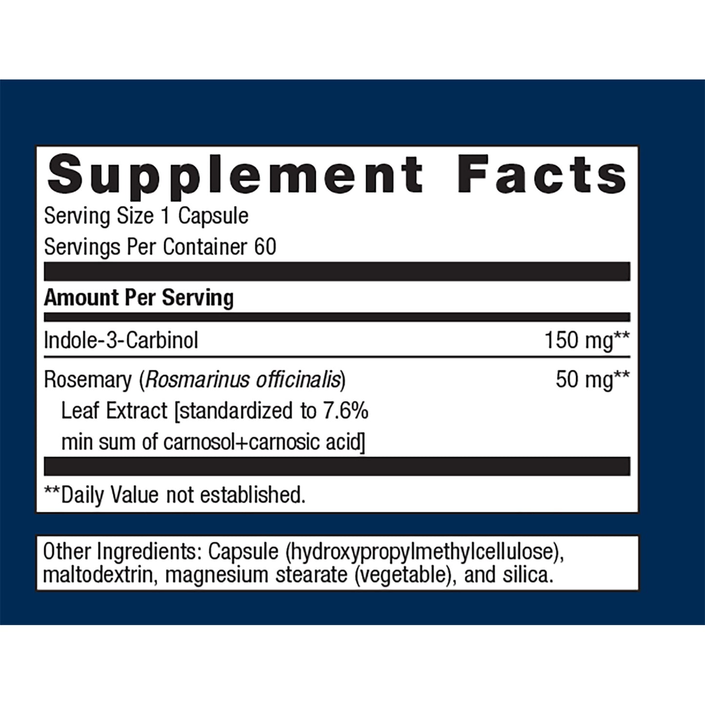 Meta I 3 C-Stabilized Indole-3-Carbinol