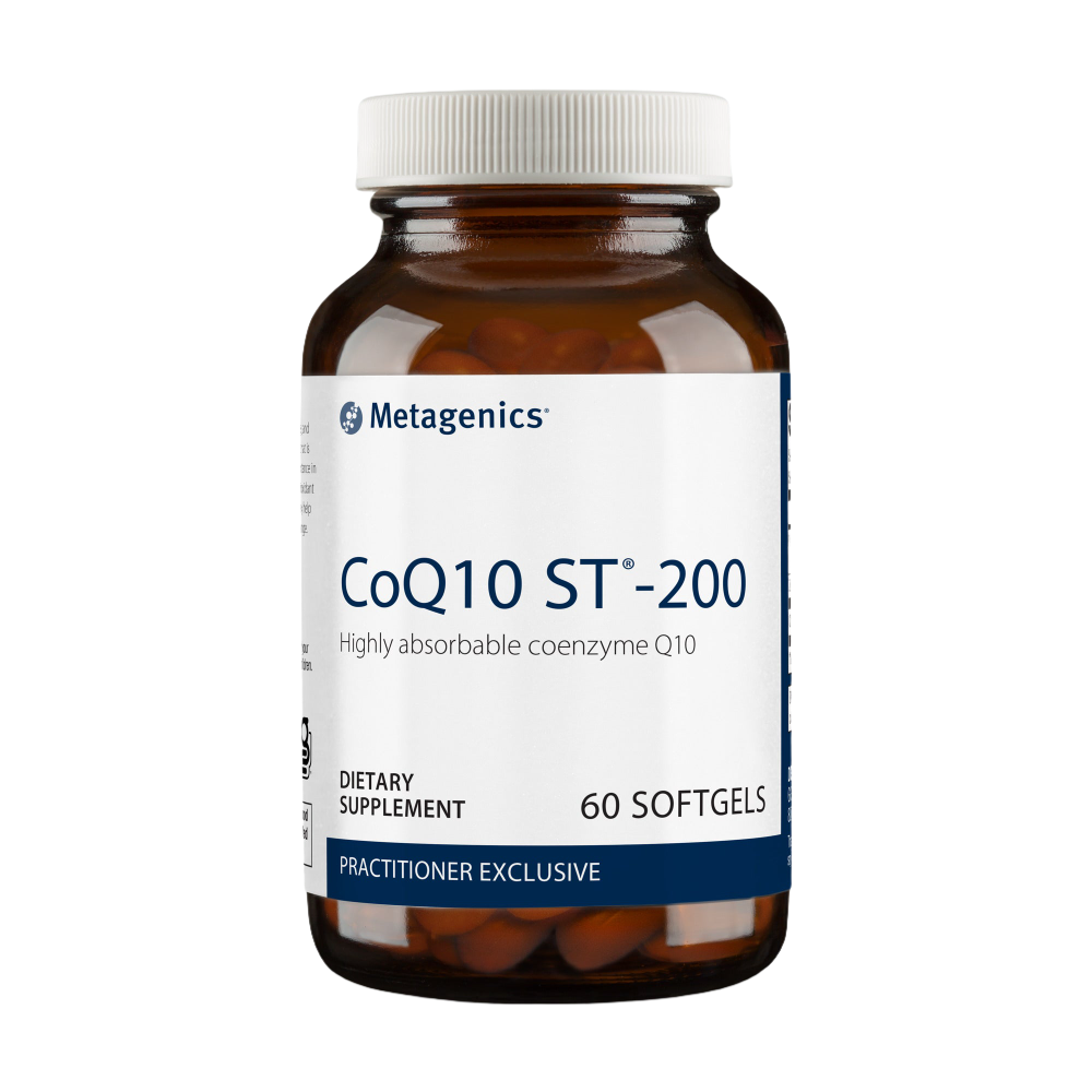 CoQ10® ST-200 mg is formulated with a stabilized coenzyme Q10 (CoQ10), ensuring purity and superior absorption. This vital nutrient plays a crucial role in energy production and is fundamental in supporting heart health and helping to maintain healthy blood pressure levels within the normal range. Supports heart muscle function and heart health* Promotes energy production* With vitamin E for additional antioxidant defense*