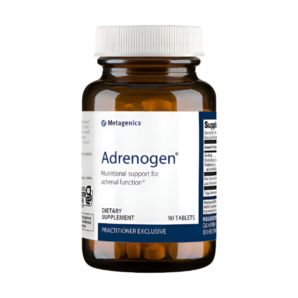 Andrenogen- Nutritional support for adrenal function. Can help with the following: Low adrenal function Fatigue Stress Reduced resistance to illness Severe allergies Asthma Certain skin conditions such as eczema and psoriasis Rheumatoid arthritis