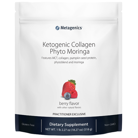 Metagenics  Ketogenic Collagen Phyto Moringa Features MCT, collagen, pumpkin seed protein, phytoblend and moringa