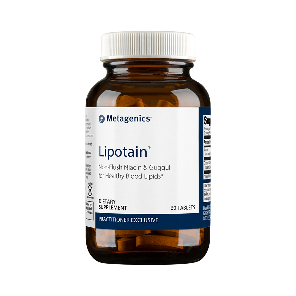 Lipotain Non-Flush Niacin & Guggul for Healthy Blood Lipids for cardiometabolic health