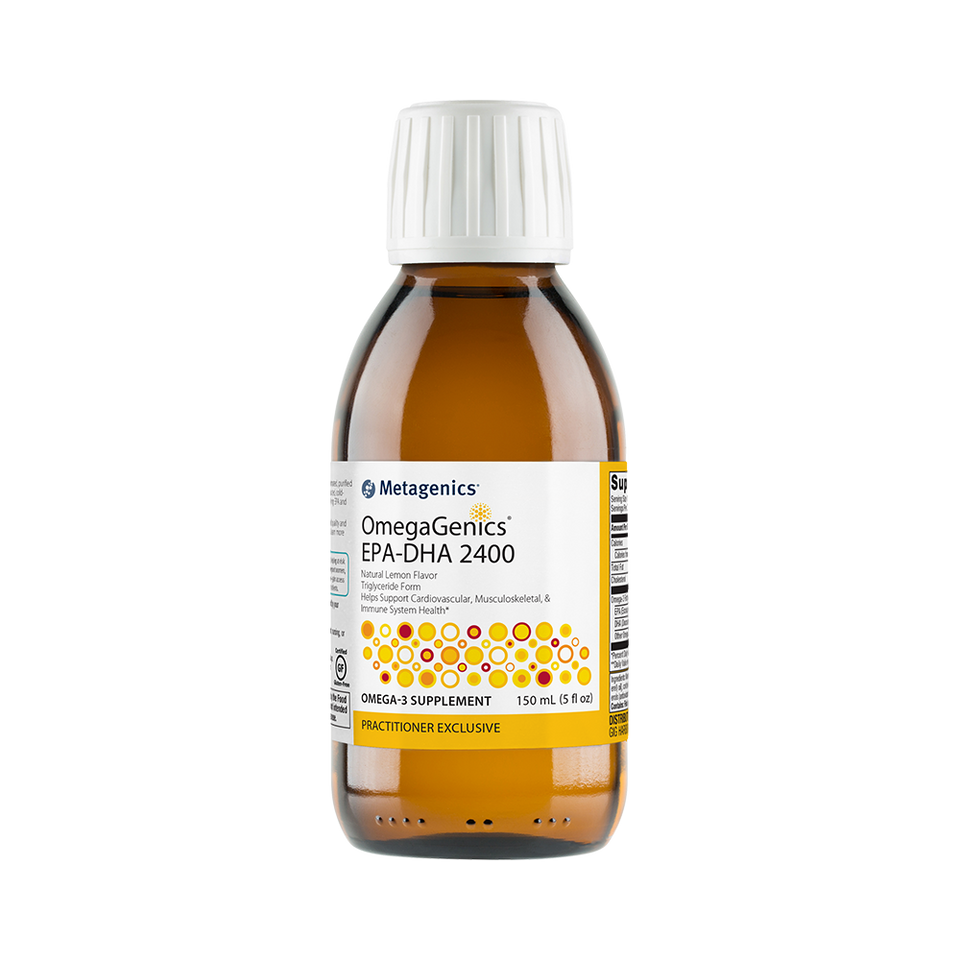 OmegaGenics® EPA-DHA 2400 Natural Lemon Flavor • Triglyceride Form Helps Support Cardiovascular, Musculoskeletal, & Immune System Health