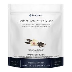 Metagenics  Perfect Protein® Pea & Rice Featuring OptiProtein®, a balanced combination of proprietary pea and rice protein with added BCAAs