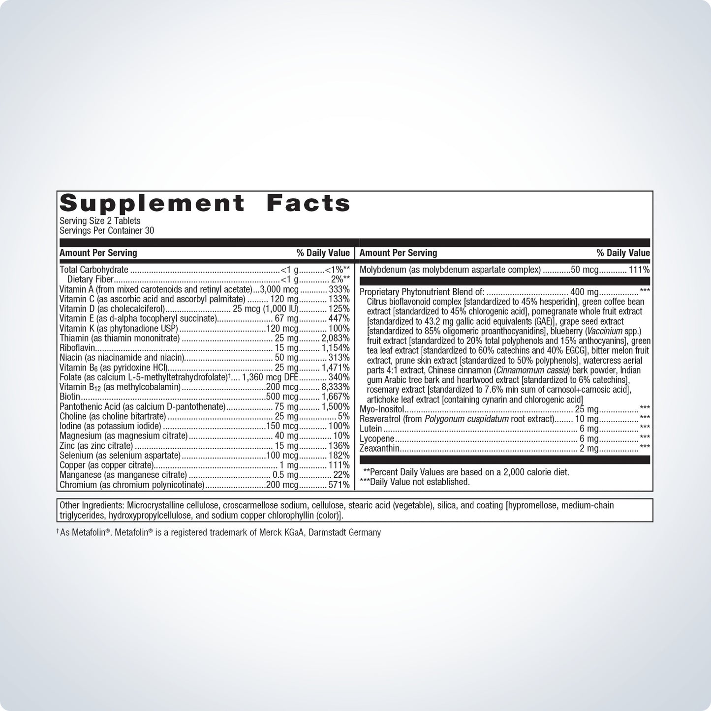 PhytoMulti® Multi-Vitamins Tablets & Plant-based Nutrients