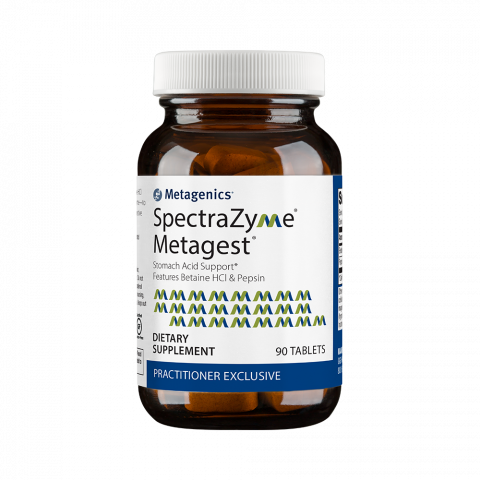 Spectrazyme Metagest -Stomach Acid Support* Features Betaine HCl & Pepsin