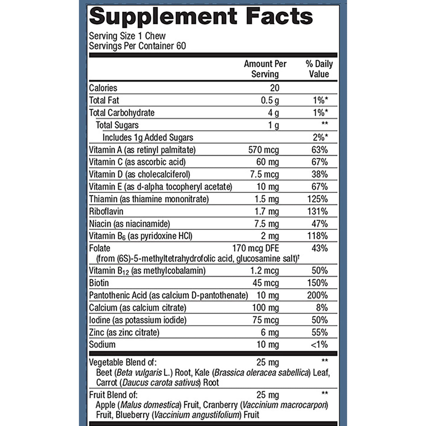 MetaKids™ Multi Soft Chew-Vitamins • Minerals • Phytonutrients